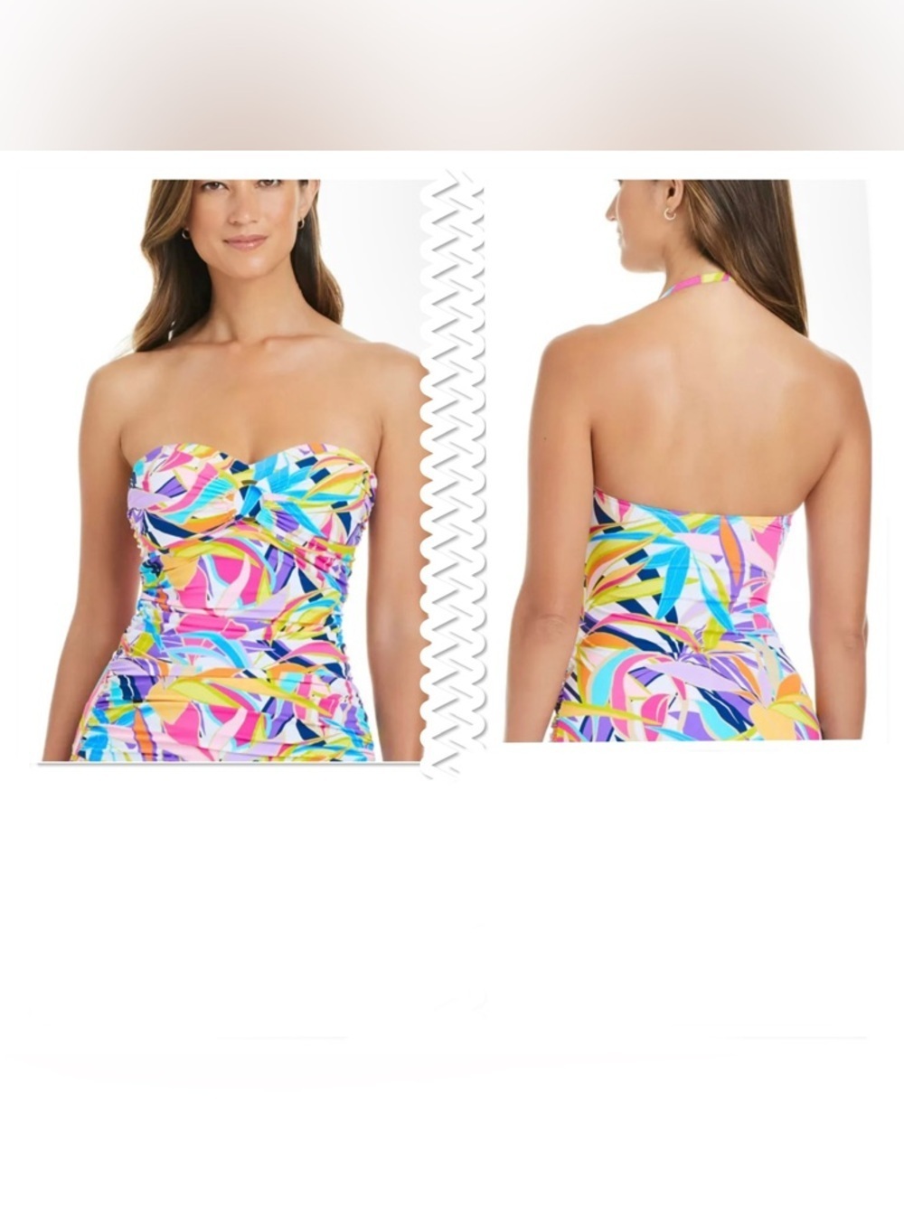 Bleu Rod Beattie Living Color Bandini/Tankini Swim Size 6